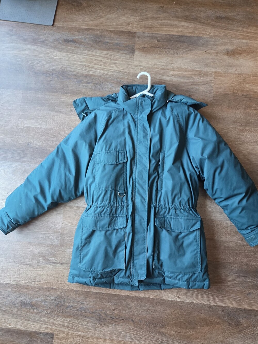 Vintage 90s Eddie Bauer Teal Polar Parka SNOWLINE Goose Down Parka Jacket Size L - Picture 5 of 11